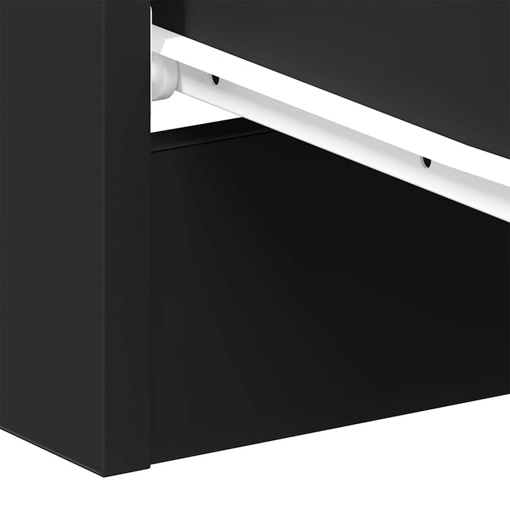 Comodini 2 pz Neri 38x35x56 cm in Legno Ingegnerizzato