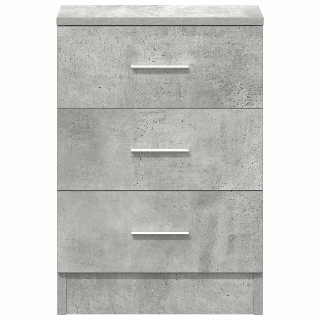 Comodini 2 pz Grigio Cemento 38x35x56 cm in Legno Multistrato