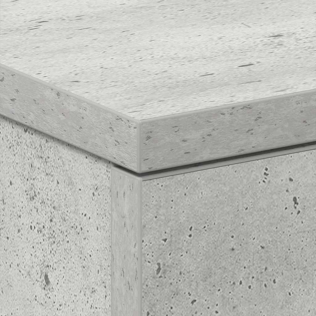Comodini 2 pz Grigio Cemento 38x35x56 cm in Legno Multistrato