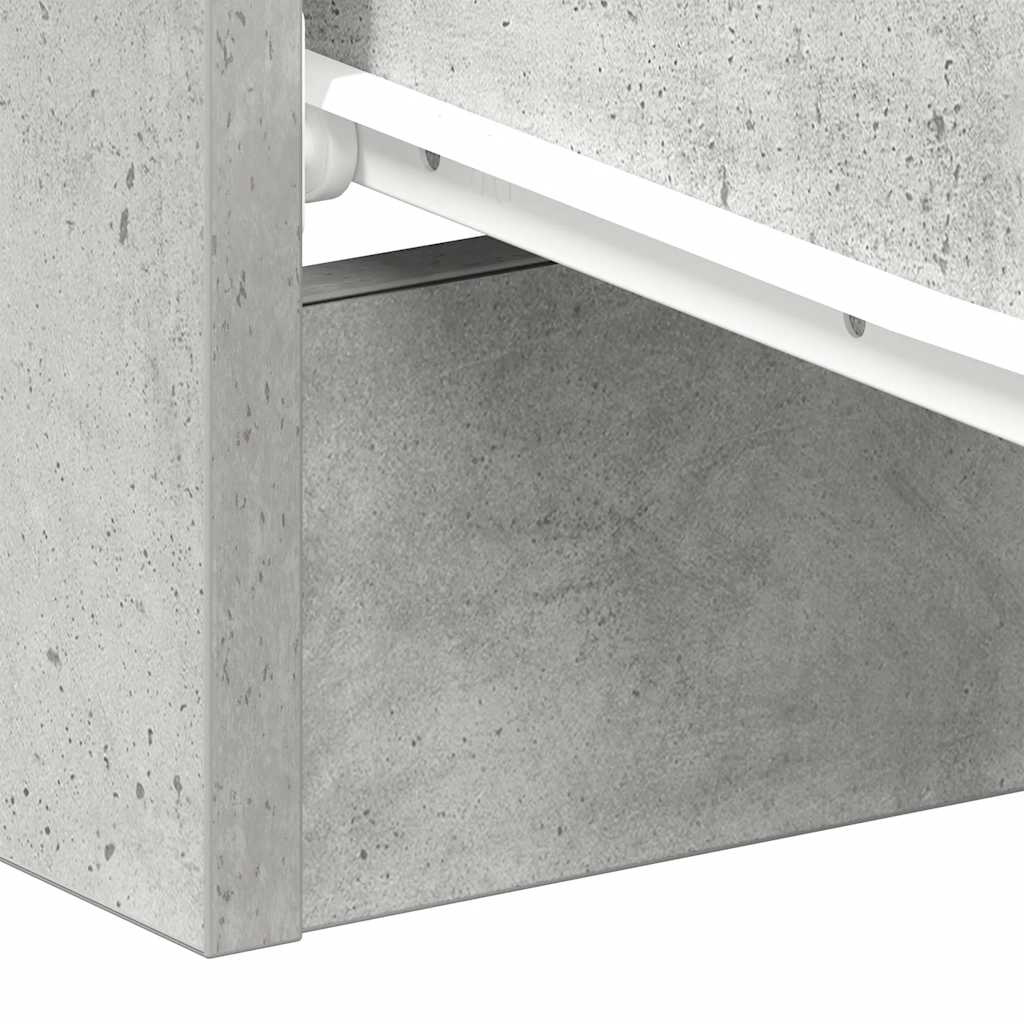 Comodini 2 pz Grigio Cemento 38x35x56 cm in Legno Multistrato
