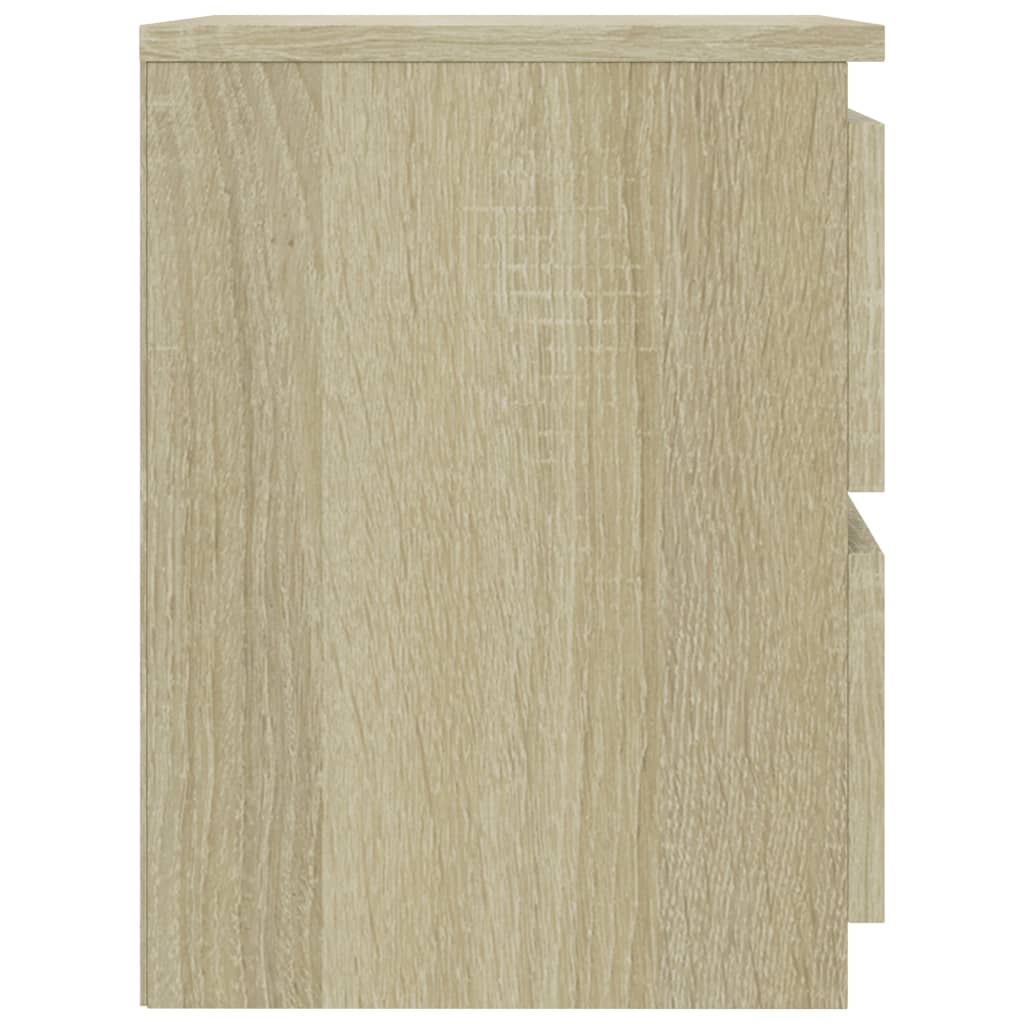 Comodini 2 pz Rovere Sonoma 30x30x40 cm in Legno Multistrato