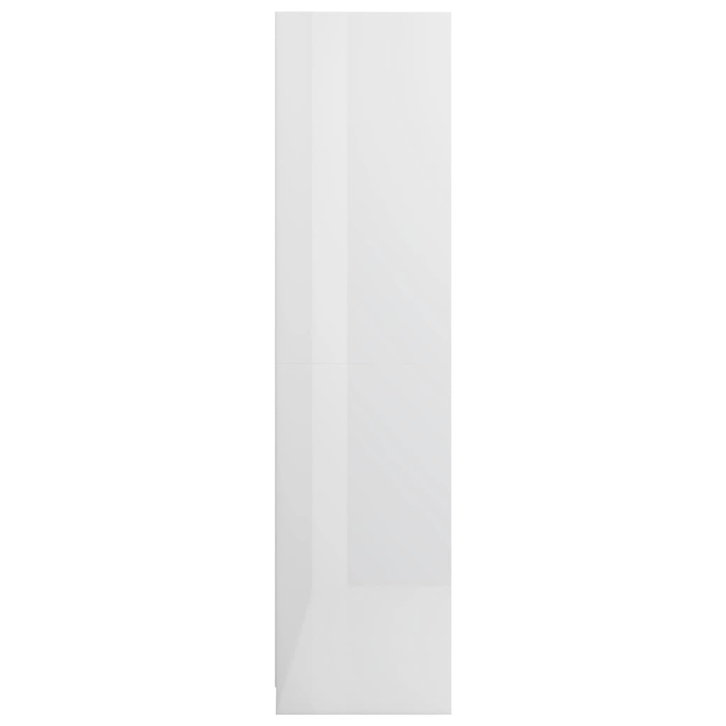 Armadio Cassetti Bianco Lucido 50x50x200 cm Legno Multistrato - homemem39