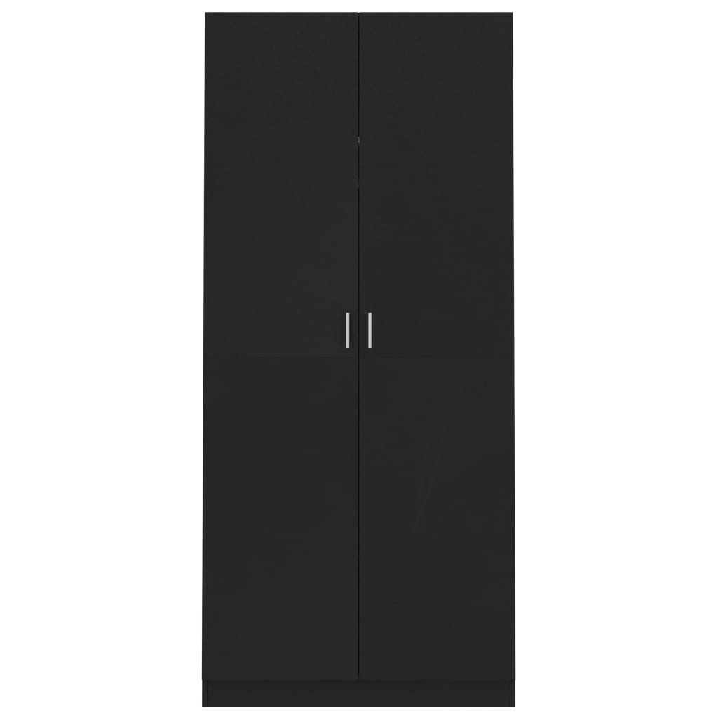 Armadio Nero 90x52x200 cm in Legno Multistrato - homemem39