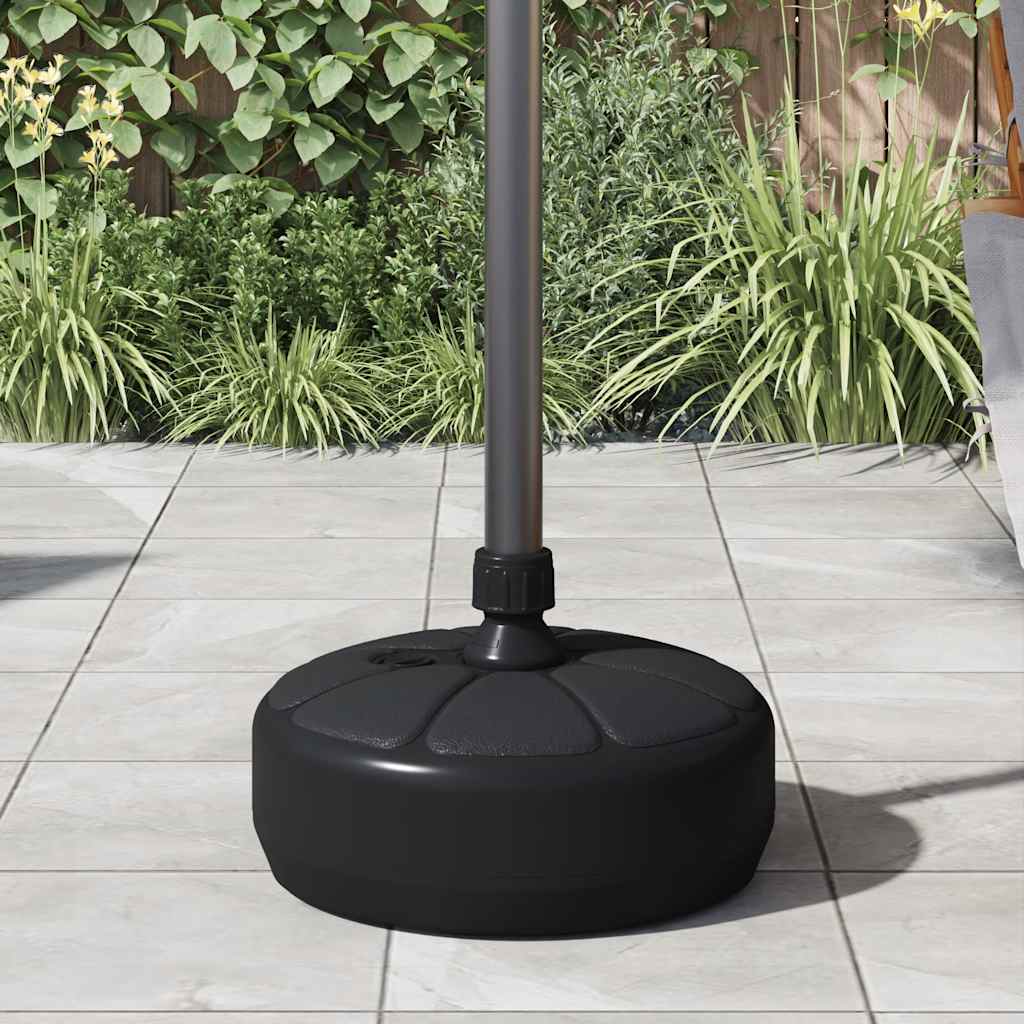 Base per Ombrellone Riempibile con Sabbia/Acqua 15L Nera - homemem39