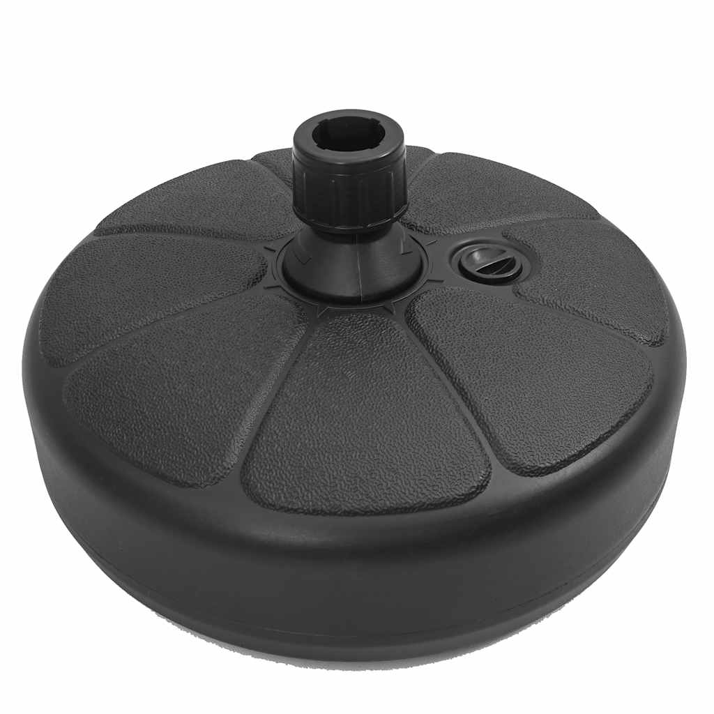 Base per Ombrellone Riempibile con Sabbia/Acqua 15L Nera - homemem39