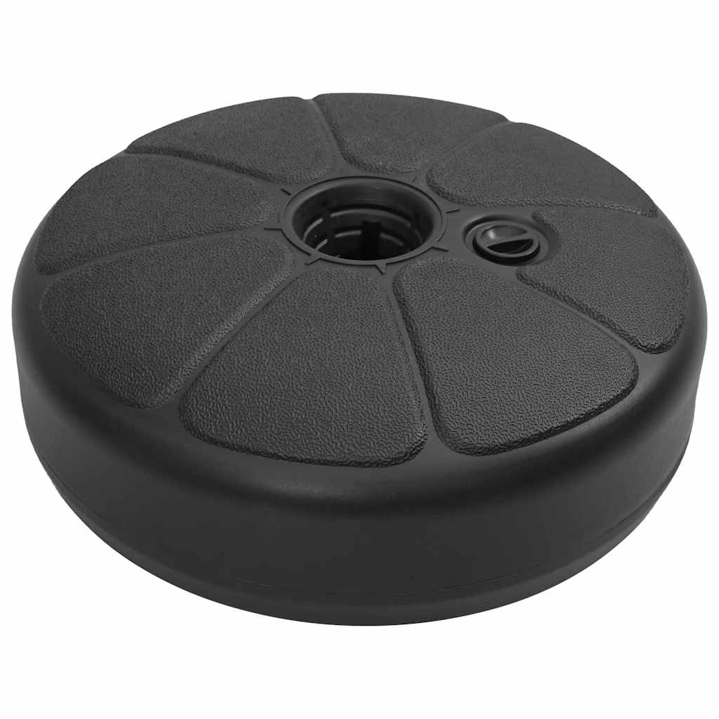 Base per Ombrellone Riempibile con Sabbia/Acqua 15L Nera - homemem39