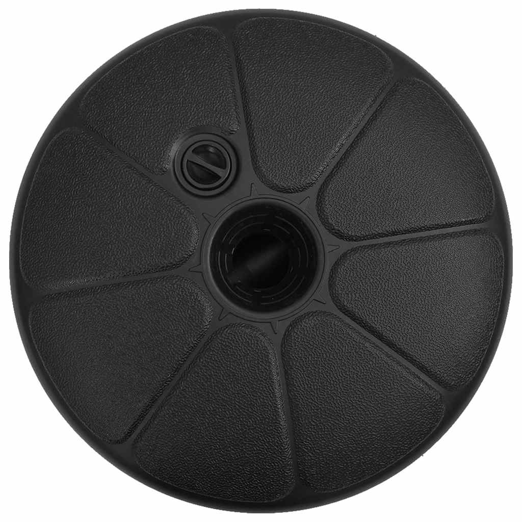 Base per Ombrellone Riempibile con Sabbia/Acqua 15L Nera - homemem39