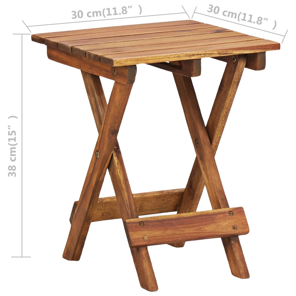 Piedistallo per Piante 30x30x38 cm in Massello d'Acacia - homemem39