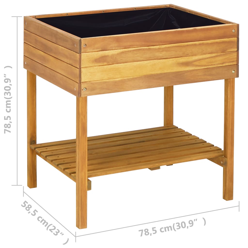 Fioriera Alta 78,5x58,5x78,5cm in Legno Massello di Acacia | homemem39