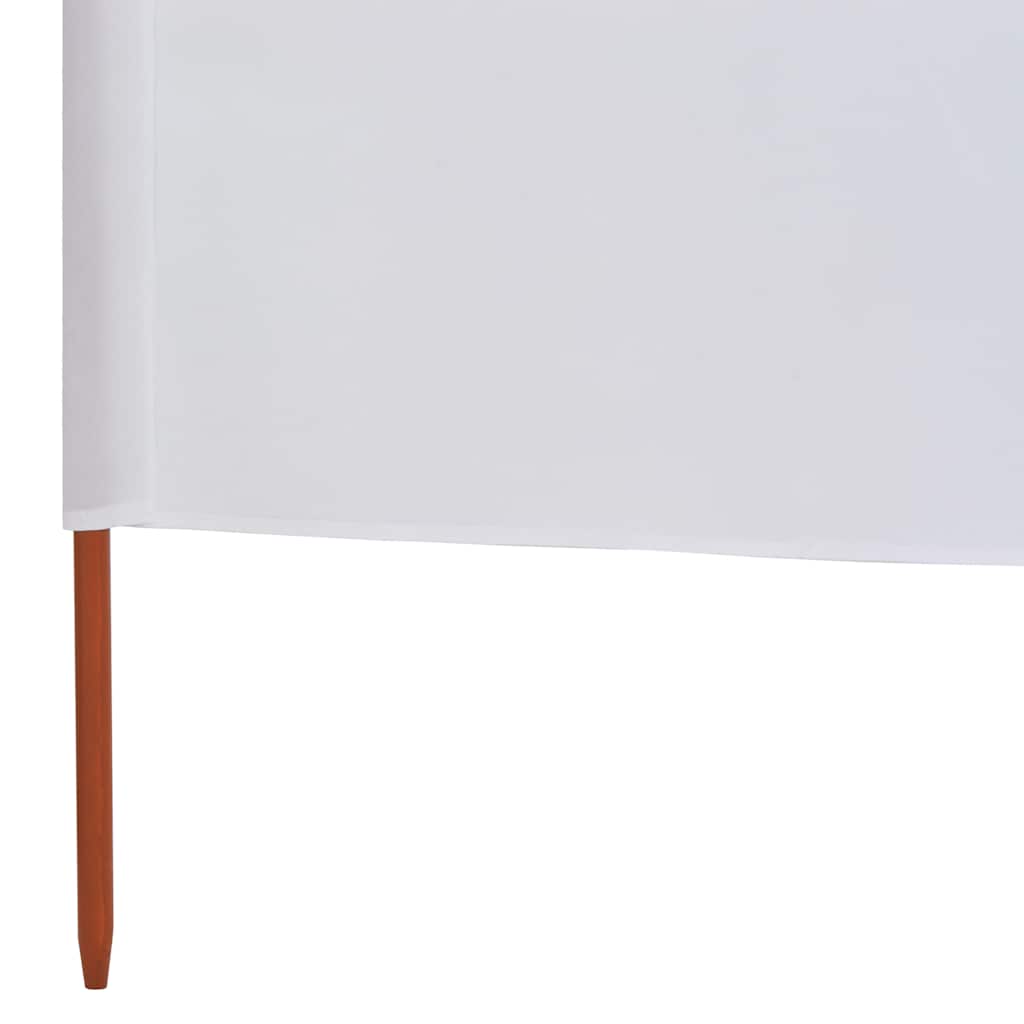 Paravento a 6 Pannelli in Tessuto 800x120 cm Bianco Sabbia - homemem39