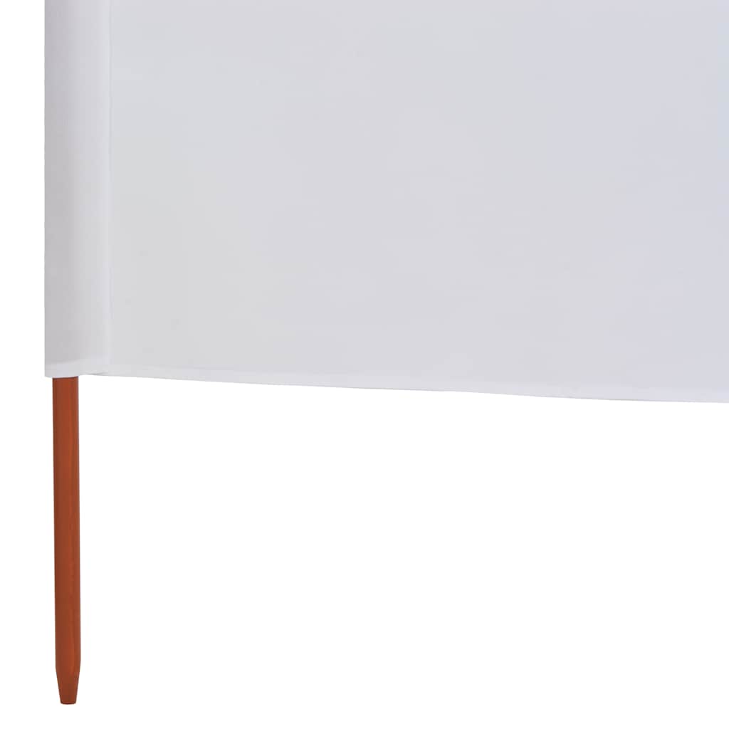 Paravento a 6 Pannelli in Tessuto 800x160 cm Bianco Sabbia - homemem39