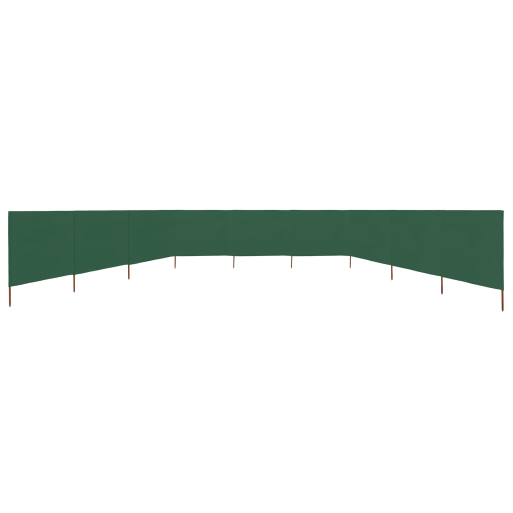 Paravento a 9 Pannelli in Tessuto 1200x160 cm Verde - homemem39