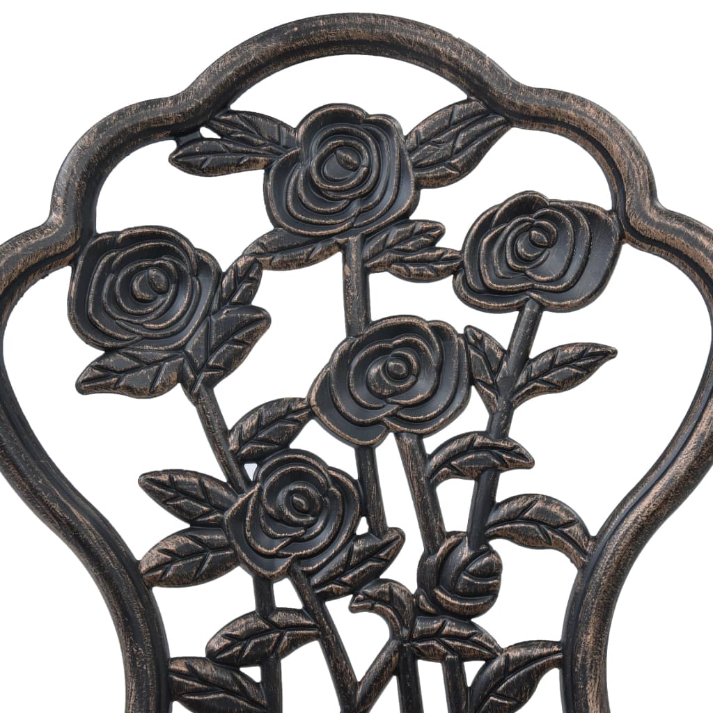 Sedie da Bistrot 2 pz in Alluminio Pressofuso Bronzo - homemem39