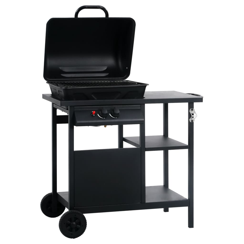 Barbecue e Griglia a Gas con 3 Ripiani Nero - homemem39