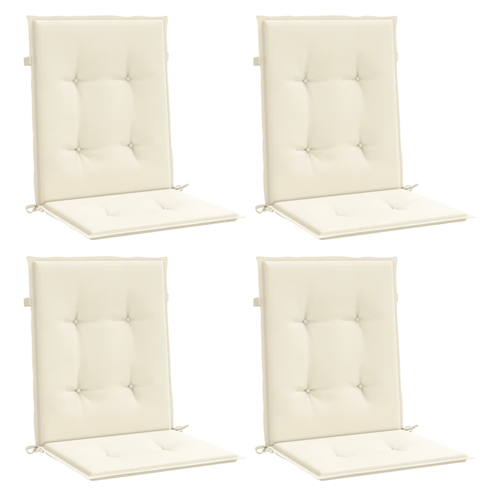 Cuscini per Sedia 4 pz Crema 100x50x3 cm in Tessuto Oxford - homemem39