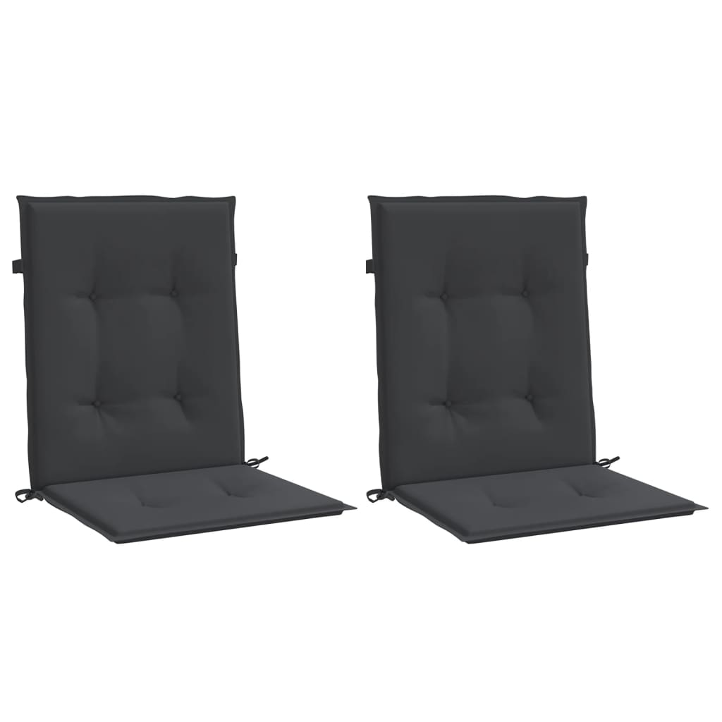 Cuscini per Sedia 2 pz Neri 100x50x3 cm in Tessuto Oxford - homemem39