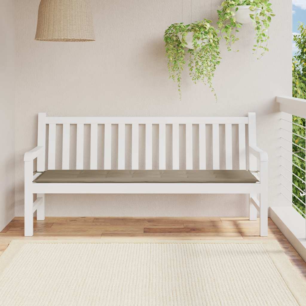 Cuscino per Panca Tortora 180x50x4 cm in Tessuto Oxford - homemem39
