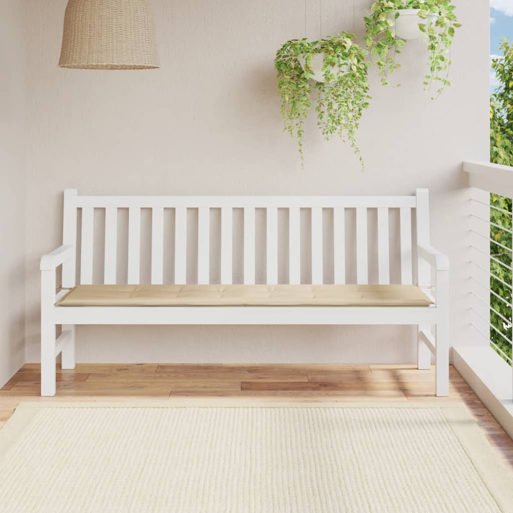 Cuscino per Panca Beige 180x50x3 cm in Tessuto Oxford - homemem39