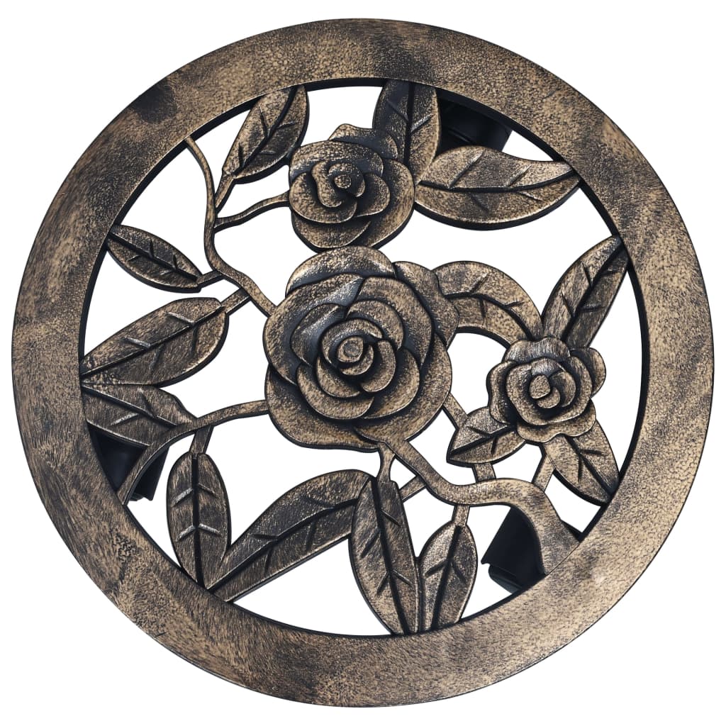 Carrelli Portavasi 6 pz Bronzo 30 cm in Plastica - homemem39