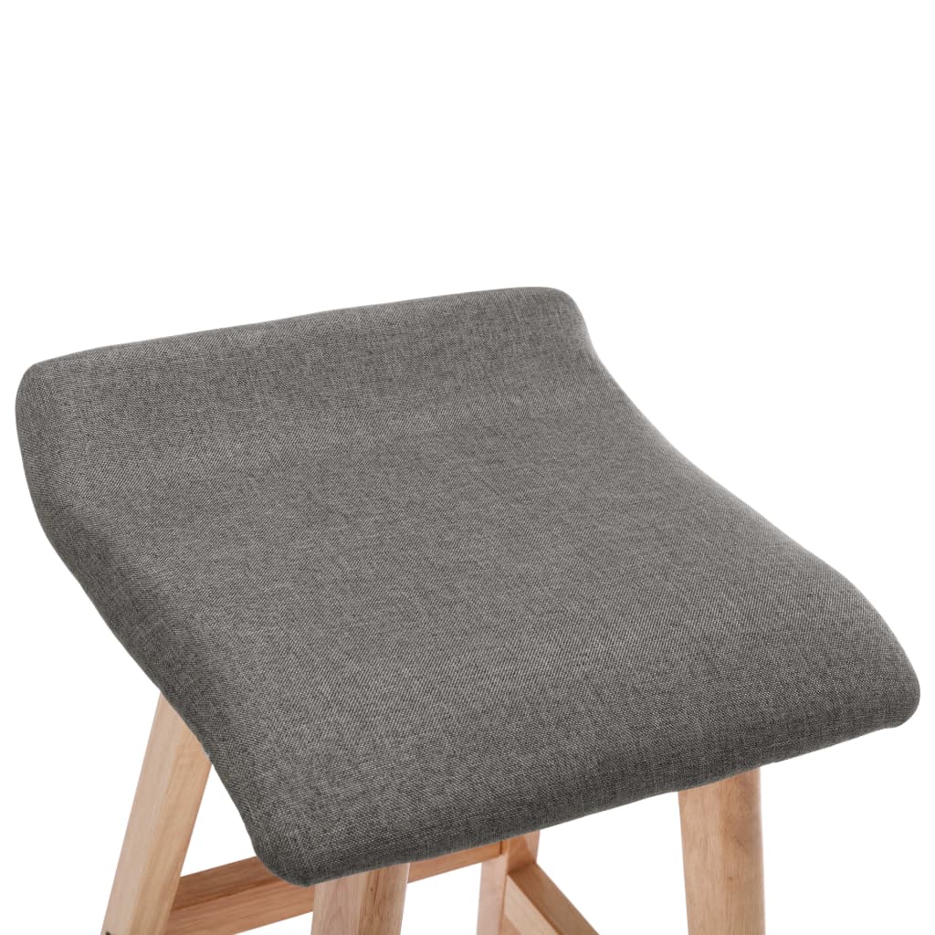 Sedie da Bar 2 pz Grigio Scuro in Tessuto - homemem39