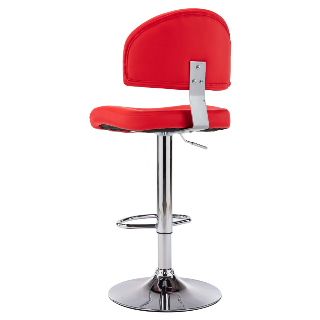 Sgabello da Bar Rosso in Similpelle - homemem39
