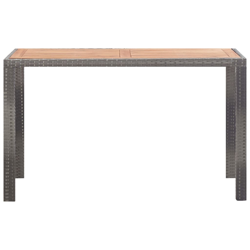 Set da Pranzo da Giardino 5 pz Polyrattan e Acacia Antracite | homemem39