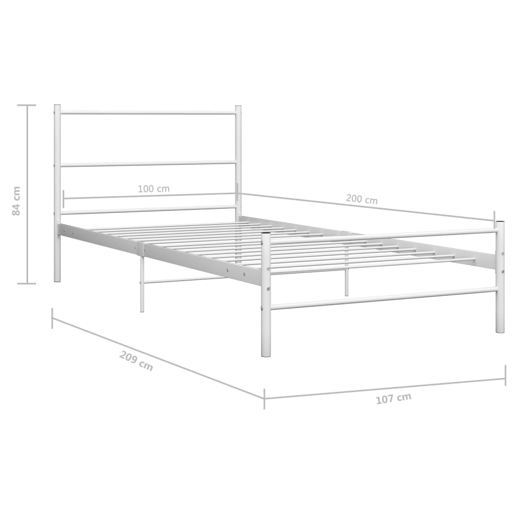 Giroletto Bianco in Metallo 100x200 cm | homemem39