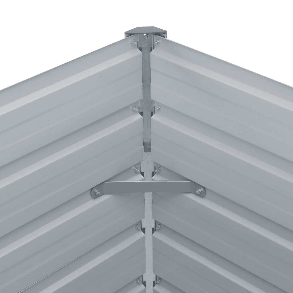 Letto Rialzato in Acciaio Zincato 320x40x45 cm Grigio