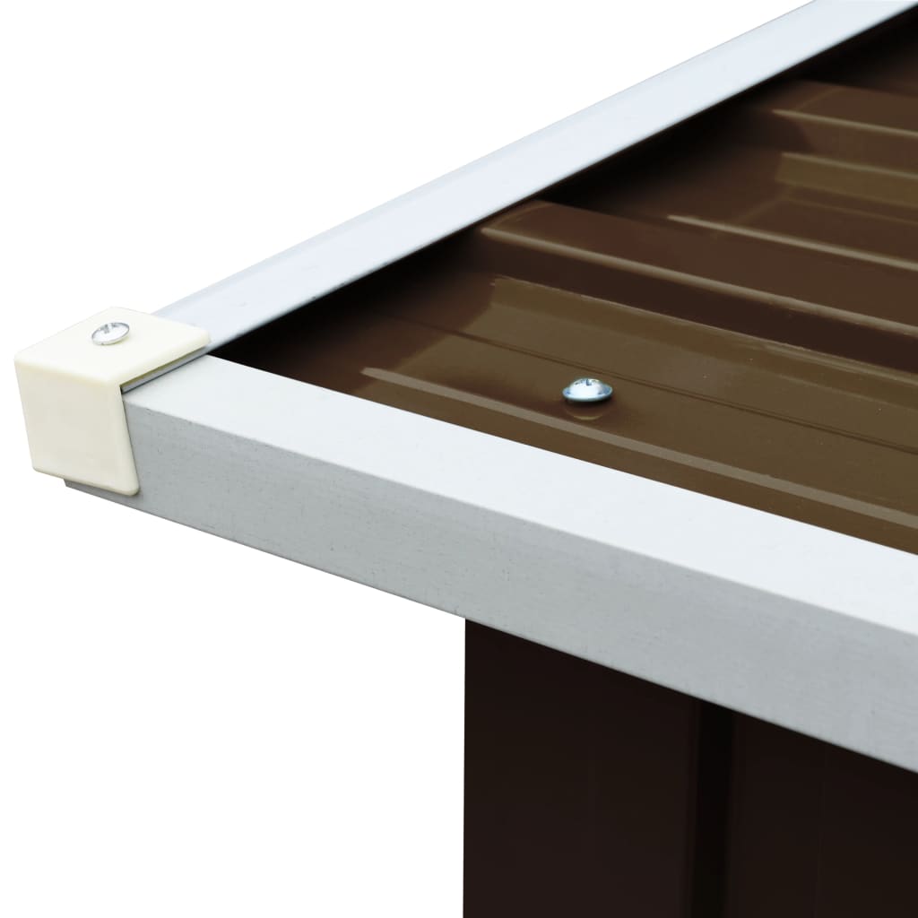 Capannone in Acciaio Zincato 172x91x154 cm Marrone - homemem39