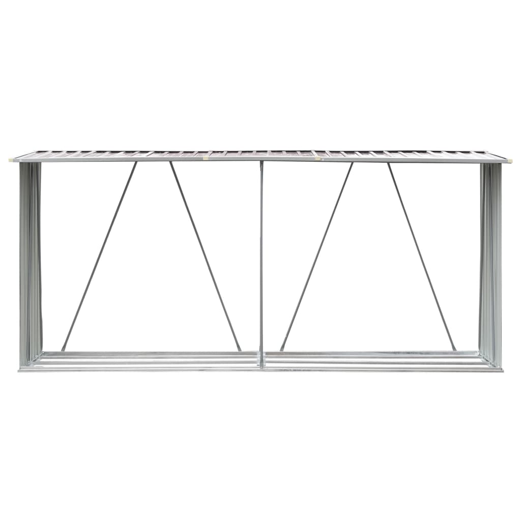Capannone da Giardino in Acciaio Zincato 330x84x152cm Marrone - homemem39