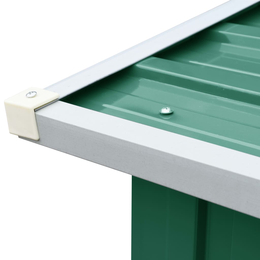 Capannone da Giardino in Acciaio Zincato 330x92x153cm Verde - homemem39