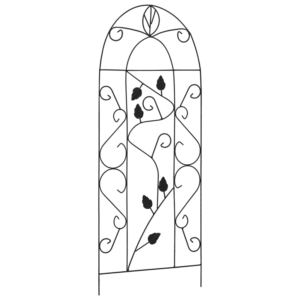 Supporti da Giardino per Piante 3 pz Neri 40x100 cm in Ferro - homemem39