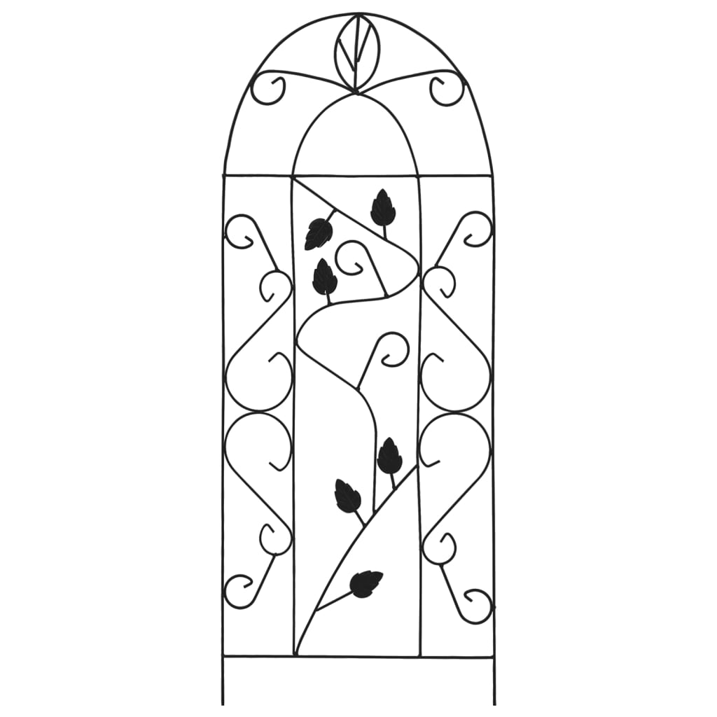 Supporti da Giardino per Piante 3 pz Neri 40x100 cm in Ferro - homemem39