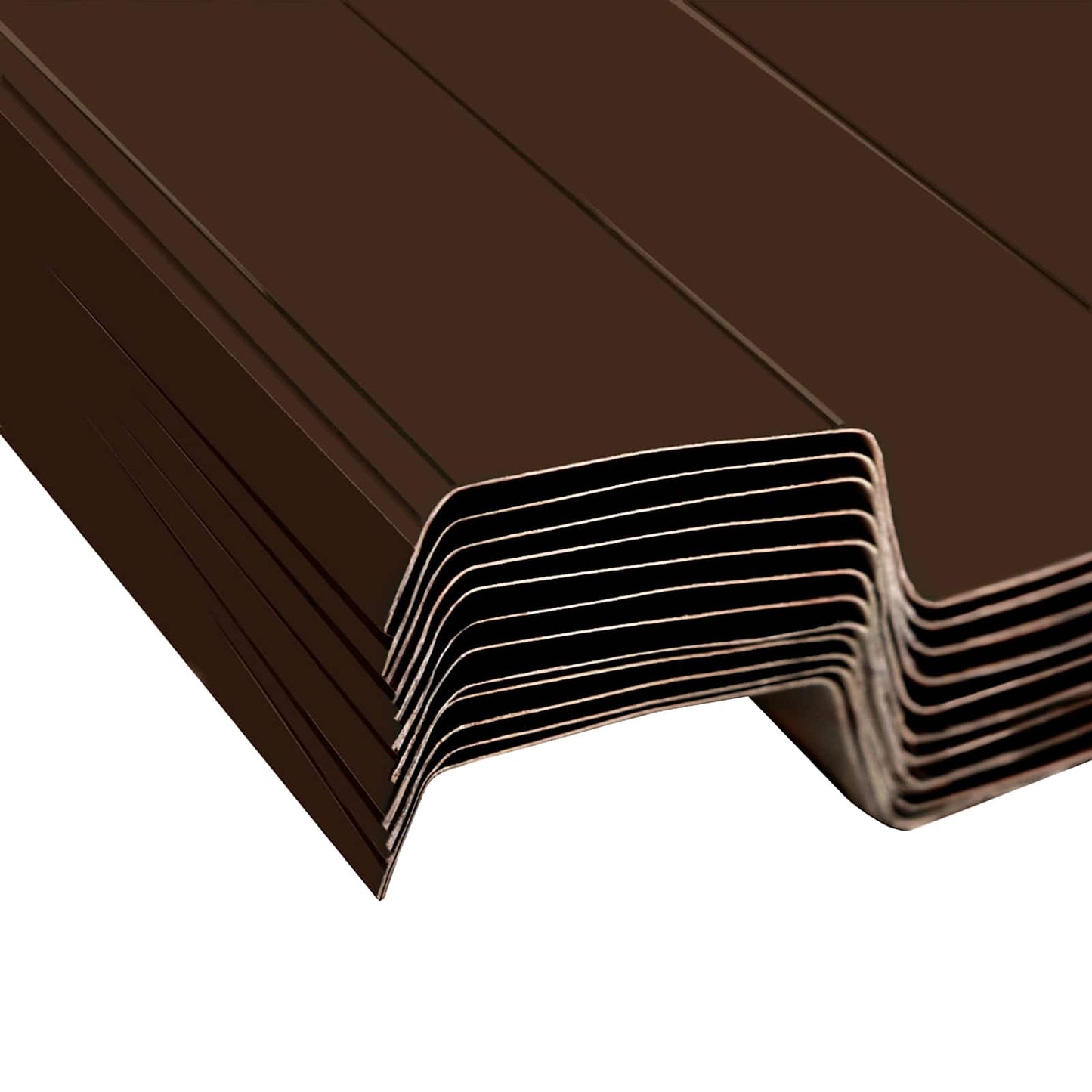 Pannello per tetto 12 pcs Marrone 129 x 45 cm Acciaio zincato | homemem39