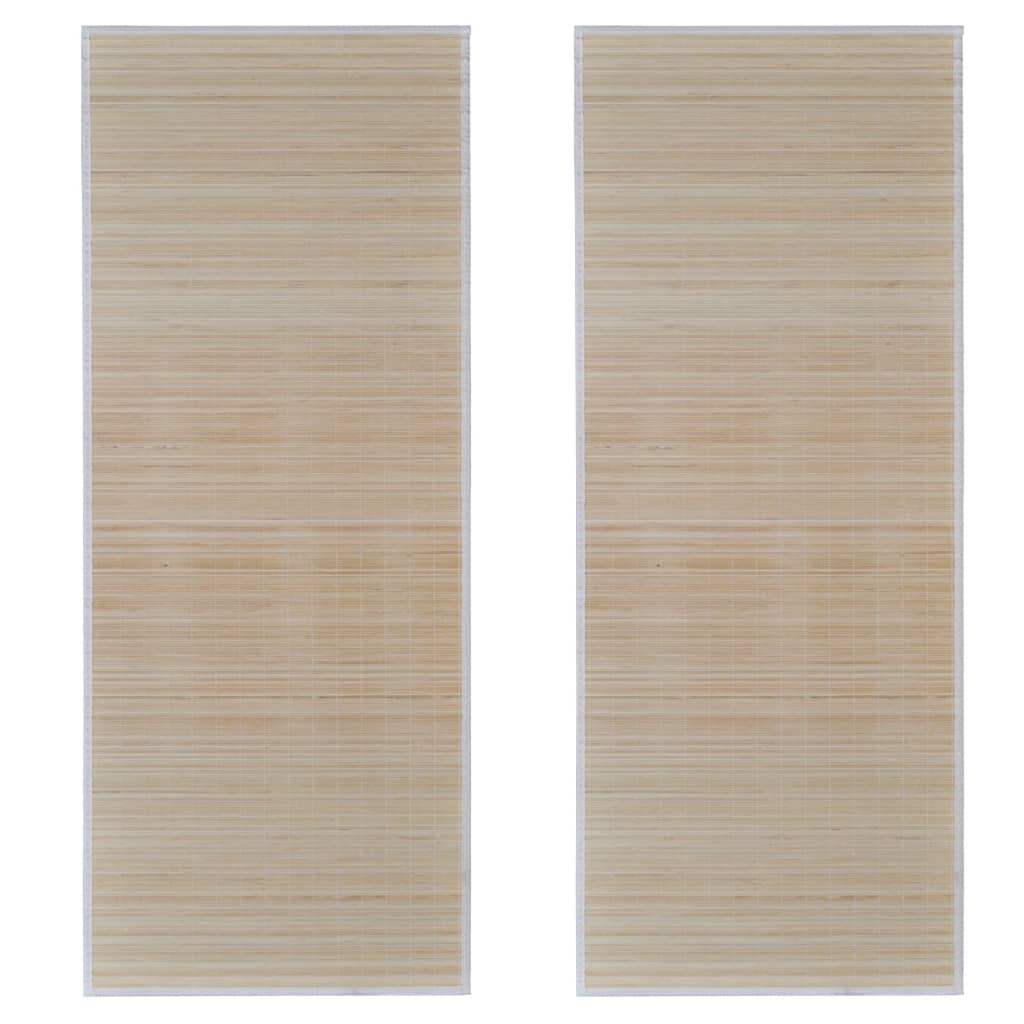 Tappeti Rettangolari in Bambù Naturale 2 pz 120x180 cm - homemem39
