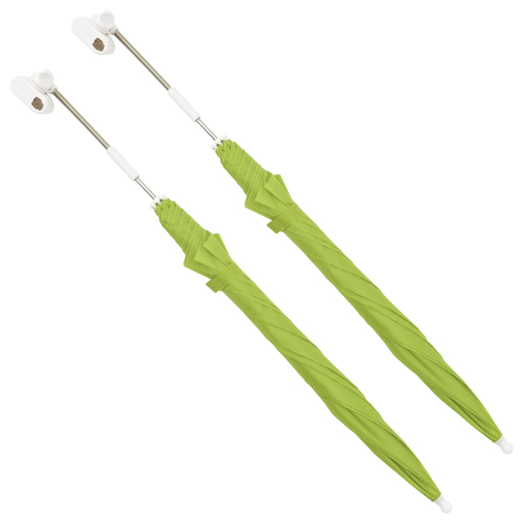 Ombrelloni per Sedie da Campeggio 2 pz Verdi 105 cm - homemem39