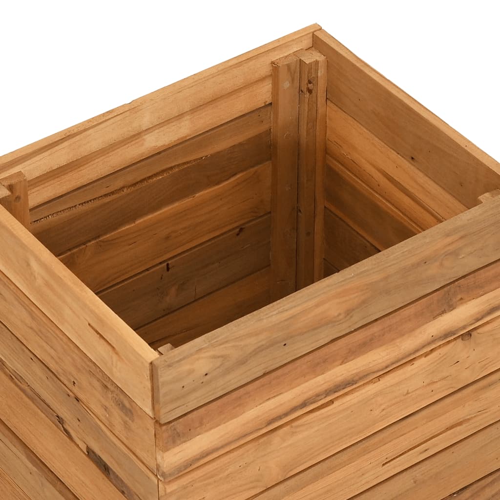 Letto Rialzato 50x40x55 cm Legno di Teak di Recupero e Acciaio - homemem39