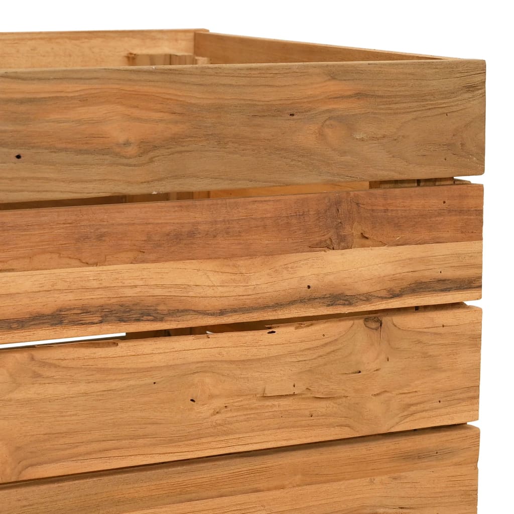 Letto Rialzato 50x40x55 cm Legno di Teak di Recupero e Acciaio - homemem39