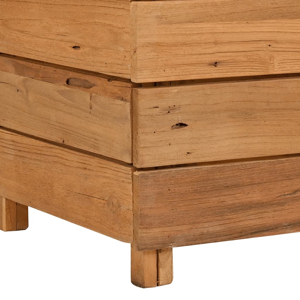 Letto Rialzato 50x40x55 cm Legno di Teak di Recupero e Acciaio - homemem39