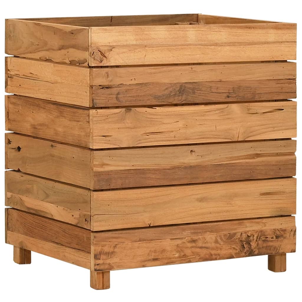 Letto Rialzato 50x40x55 cm Legno di Teak di Recupero e Acciaio - homemem39