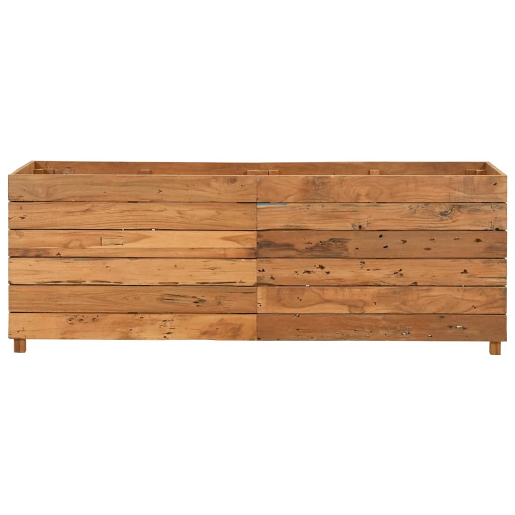 Letto Rialzato 150x40x55 cm Legno di Teak di Recupero e Acciaio - homemem39