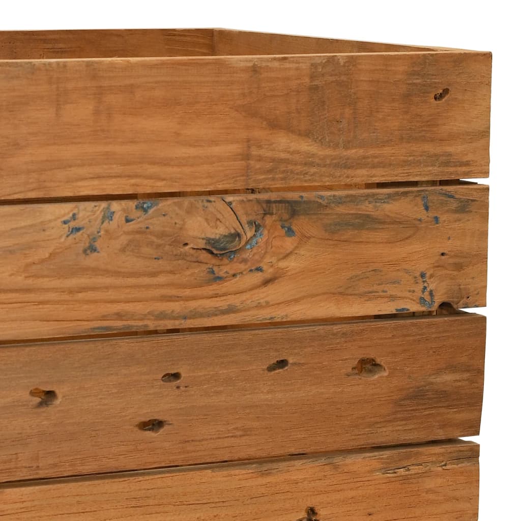 Letto Rialzato 150x40x55 cm Legno di Teak di Recupero e Acciaio - homemem39