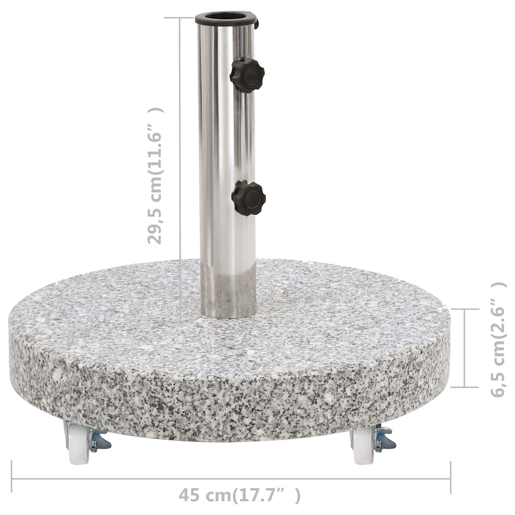Base per Ombrellone Granito 30 kg Circolare Grigia - homemem39