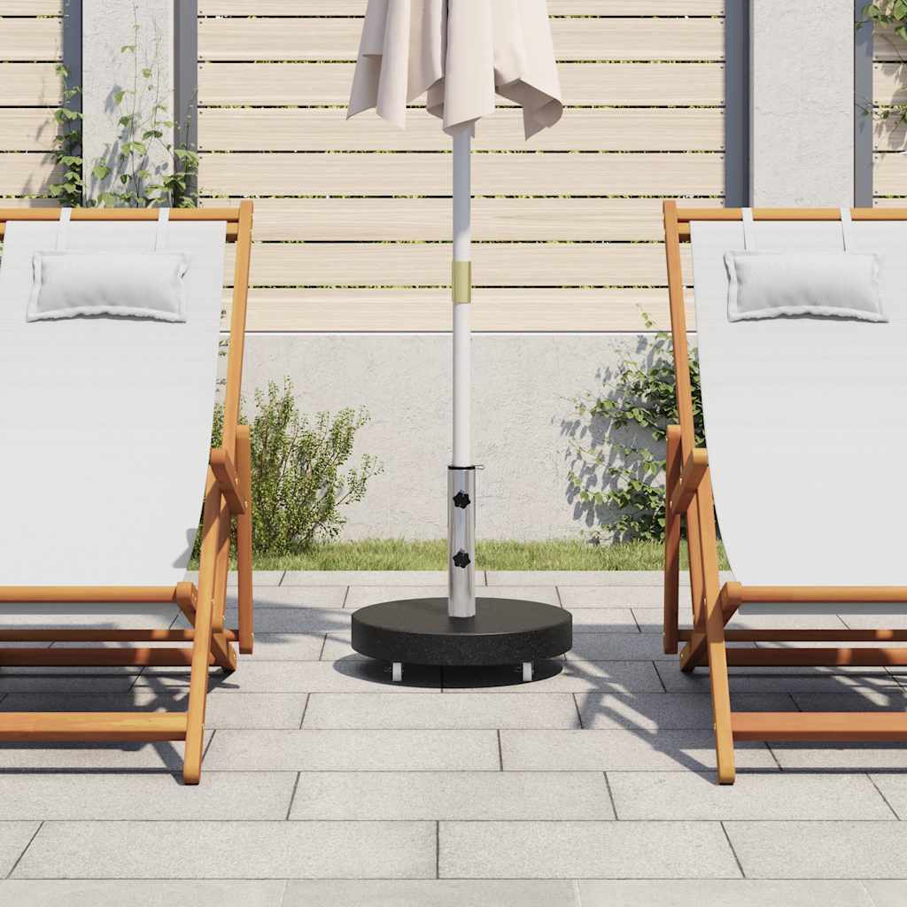 Base per Ombrellone in Granito 30 kg Circolare Nera - homemem39