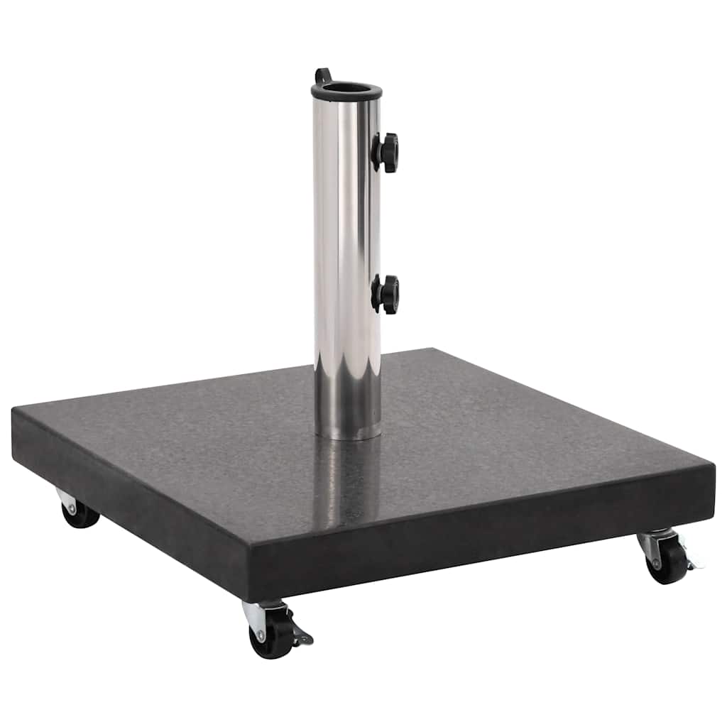 Base per Parasole in Granito 30 kg Quadrata Nera - homemem39