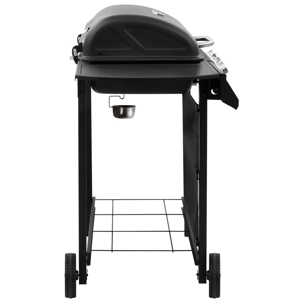 Griglia Barbecue a Gas con 4 Bruciatori Nera - homemem39