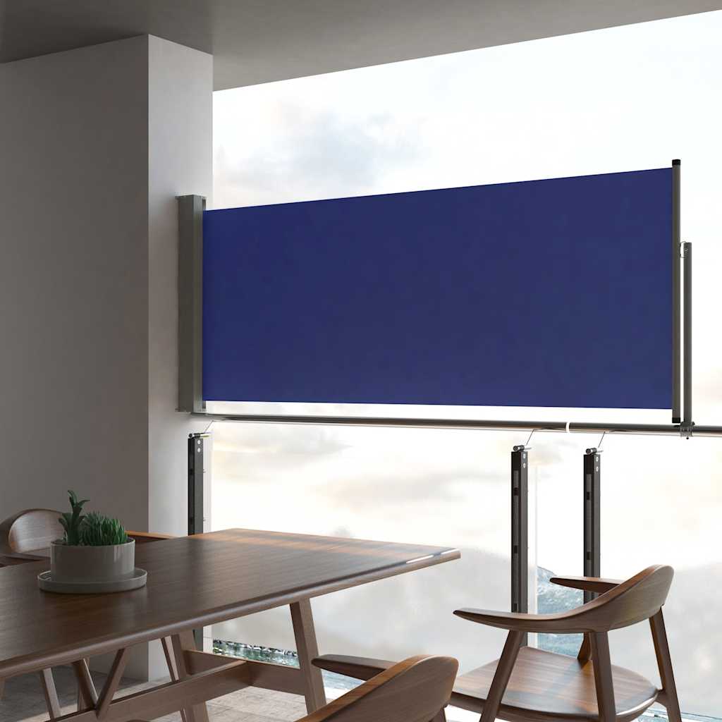 Tenda Laterale Retrattile per Patio 100x300 cm Blu - homemem39