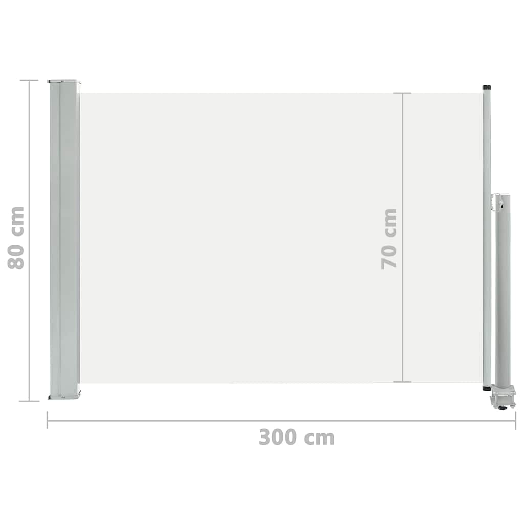 Tenda Laterale Retrattile per Patio 80x300 cm Crema - homemem39