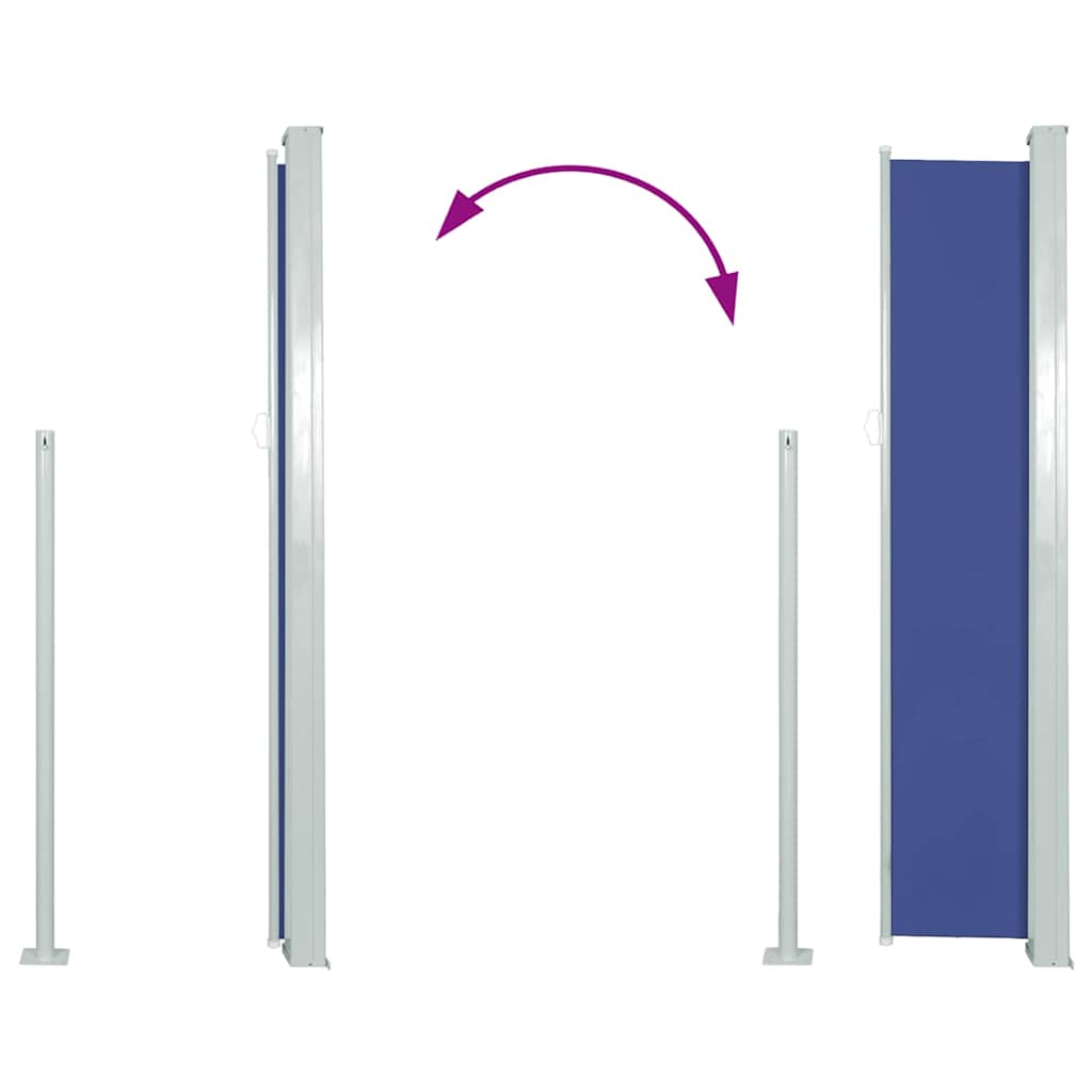 Tenda Laterale Retrattile per Patio 170x300 cm Blu - homemem39