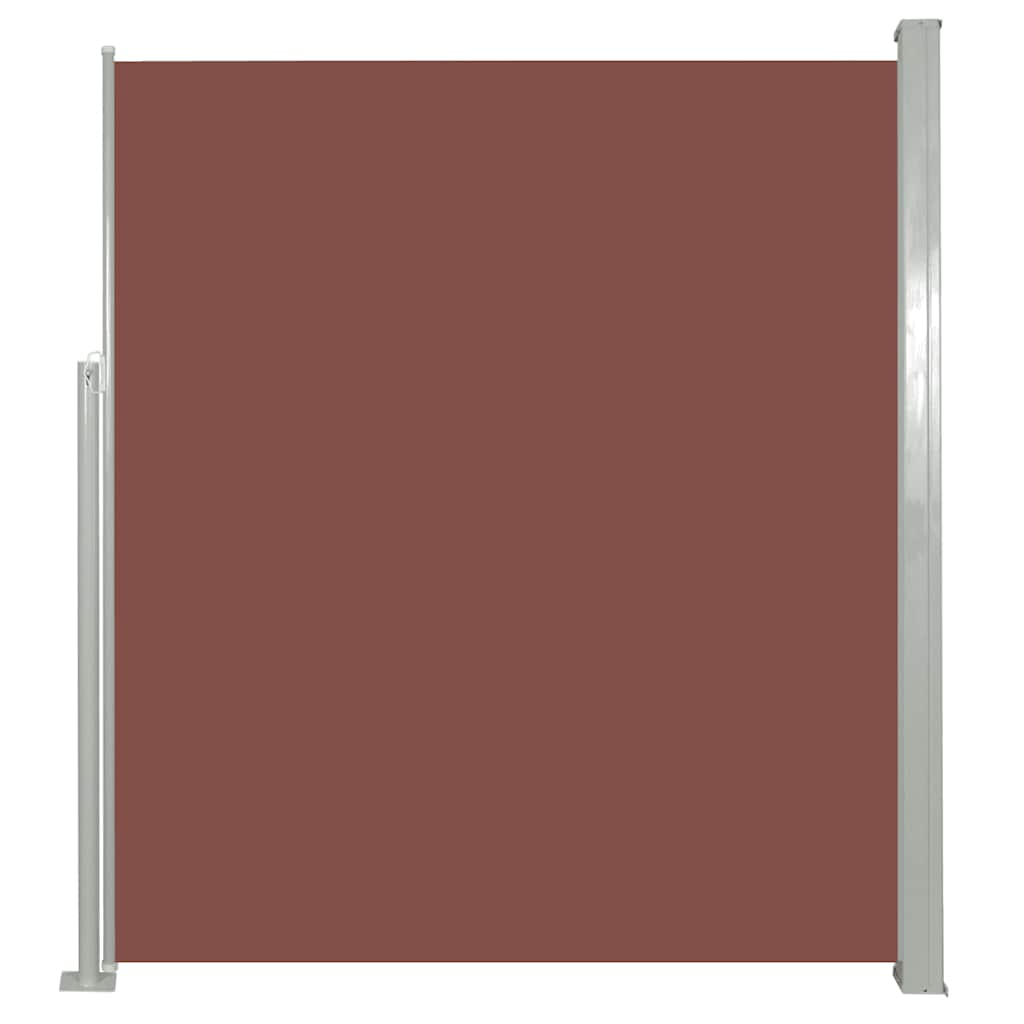 Tenda Laterale Retrattile per Patio 100x500 cm Marrone - homemem39